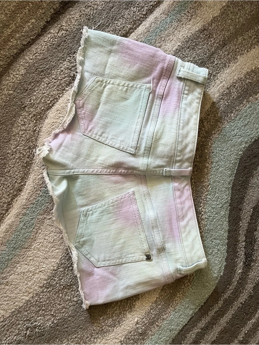 Victoria's Secret Pastel Tie-Dye Denim Short Shorts